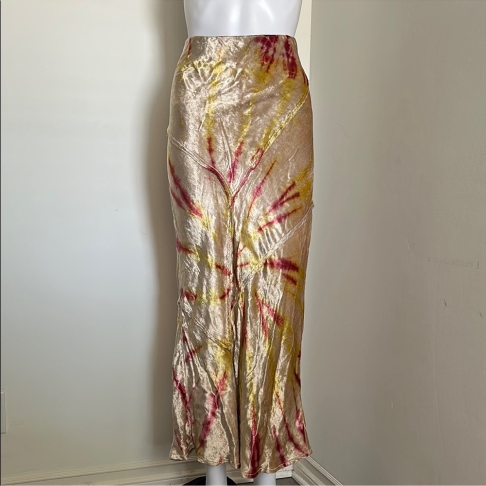 Elegant Tie-Dye Crushed Velvet Maxi
